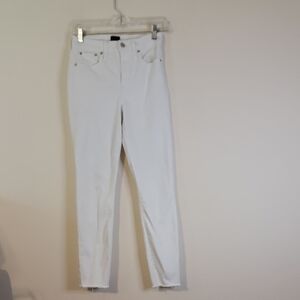 J. Crew White High-Rise Skinny Jeans